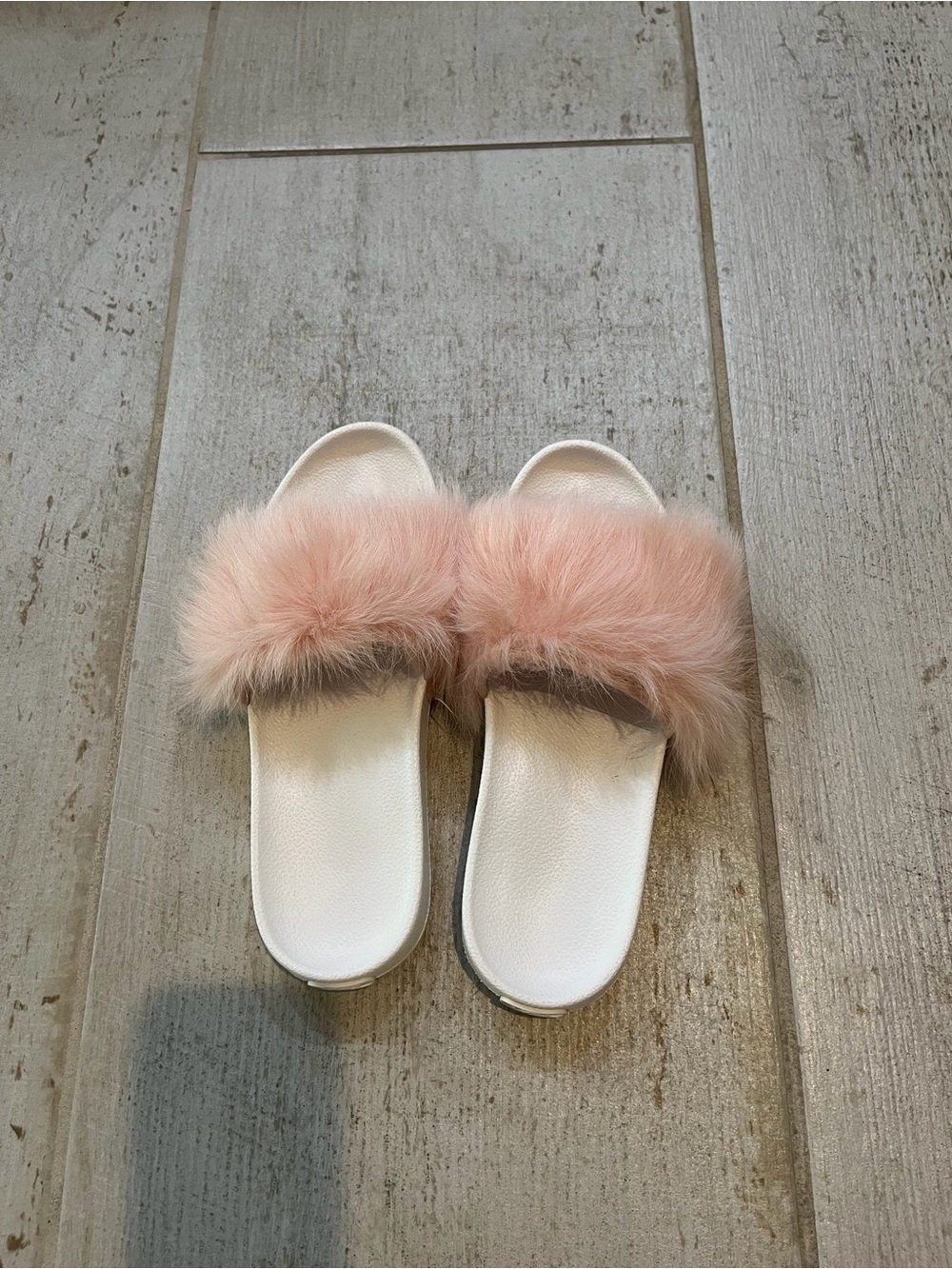UGG Pink Fur Slide Sandals for Women size 8